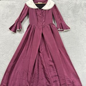 Aunt Abigail's Attic Vintage 60s Women 12 Long Sleeve Maxi Dress Purple